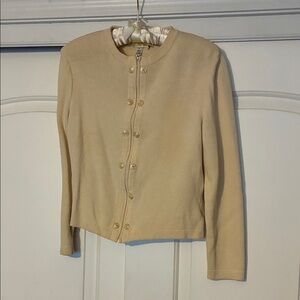 St. John Cream Knit Jacket